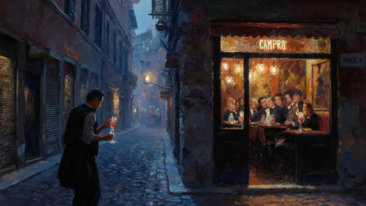 Cozy Brera wine bar with dim lighting and elegant patrons enjoying cocktails.